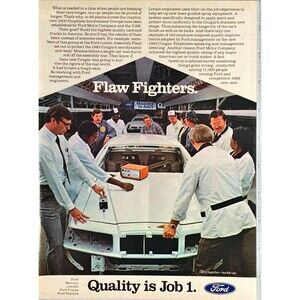 Ford Employee Involvement Groups "Flaw Fighters" Vtg Print Ad 1983